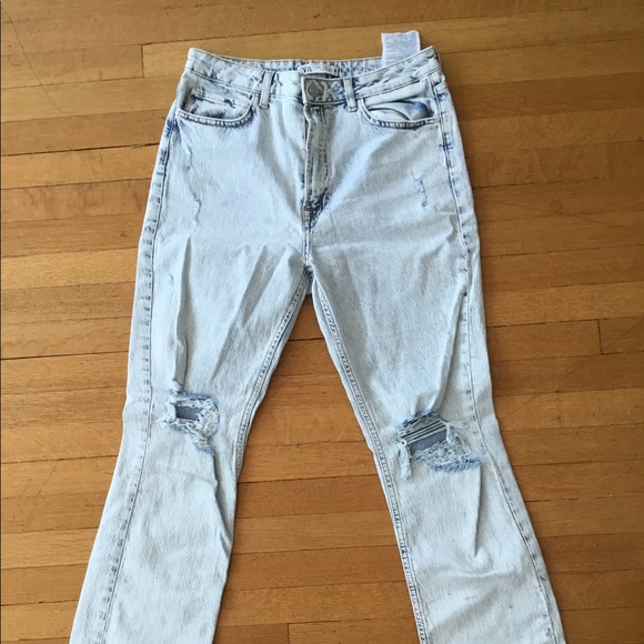 Zara split hem light wash jeans - Picture 4 of 4